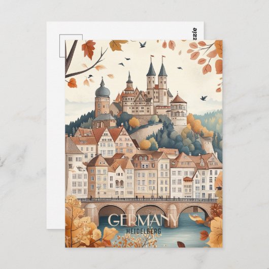 ドイツハイデルベルグ旅行 ポストカード (正面/裏面)