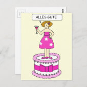 ドイツハッピーバースデーアレグテ ポストカード (正面/裏面)