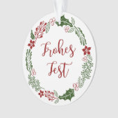 ドイツハッピーホリデーズリースフローズフェスト オーナメント (正面)