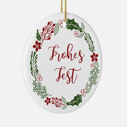 ドイツハッピーホリデーズリースフローズフェスト セラミックオーナメント (右)