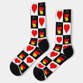 ドイツハート図国旗地図 ソックス (左)