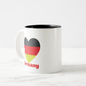 ドイツハート国旗 ツートーンマグカップ (正面左)