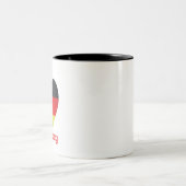 ドイツハート国旗 ツートーンマグカップ (中央)