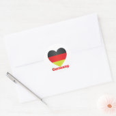 ドイツハート国旗 ラウンドシール (封筒)