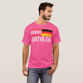 ドイツバイアスロンターゲットスキー射撃、 発砲スポーツバイアット Tシャツ (正面フル)