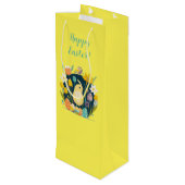 🌸ドイツパーソナライズされたのオスターパターン🐣 ワインギフトバッグ (裏面アングル)