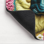 ドイツパーソナライズされたの羊飼いお洒落と花 マウスパッド (コーナー)