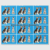 ドイツパーソナライズされたの羊飼いの子犬 ラッピングペーパー (フラット)