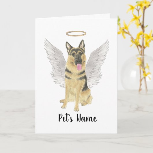 ドイツパーソナライズされたの羊飼い悔やみや弔慰死別 カード (黄色い花)