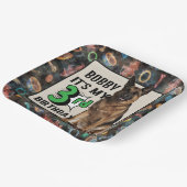 ドイツパーソナライズされたの羊飼い3歳の誕生日パーティー ペーパープレート (傾斜あり)