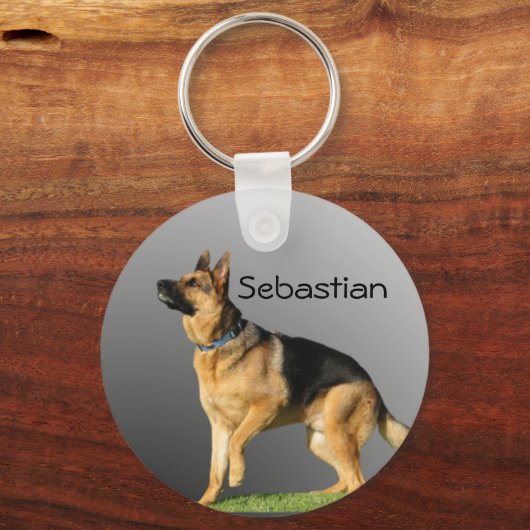 ドイツパーソナライズされたの羊飼い キーホルダー (正面)