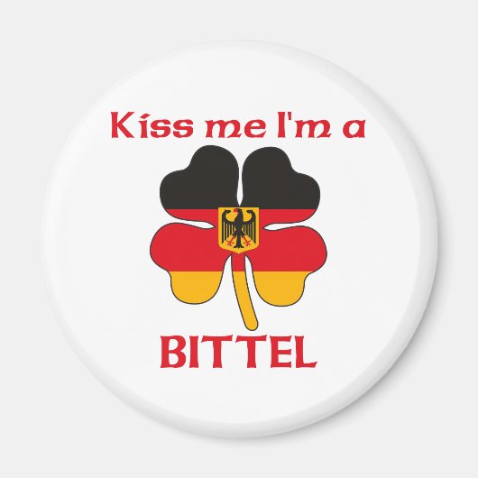 ドイツパーソナライズされたキスミーI'm Bittel マグネット (正面)