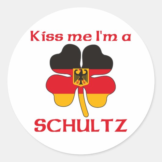 ドイツパーソナライズされたキスミーI'm Schultz ラウンドシール (正面)
