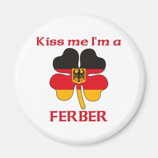 ドイツパーソナライズされたキス私はフェルバー マグネット (正面)