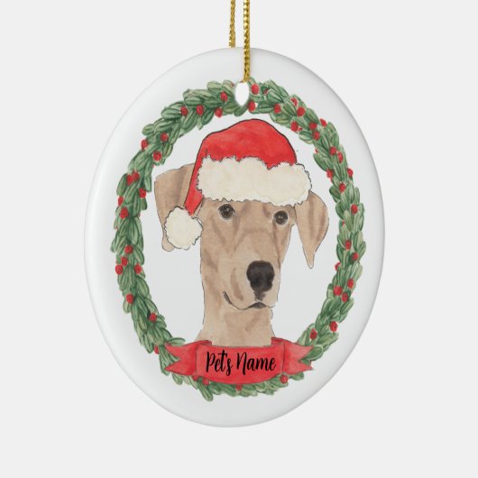 ドイツパーソナライズされたピンシャー セラミックオーナメント (右)