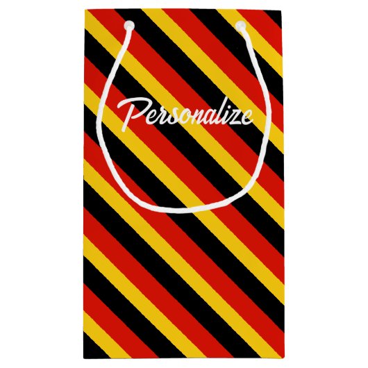 ドイツパーソナライズされた国旗を持つ抱き枕 スモールペーパーバッグ (裏面)