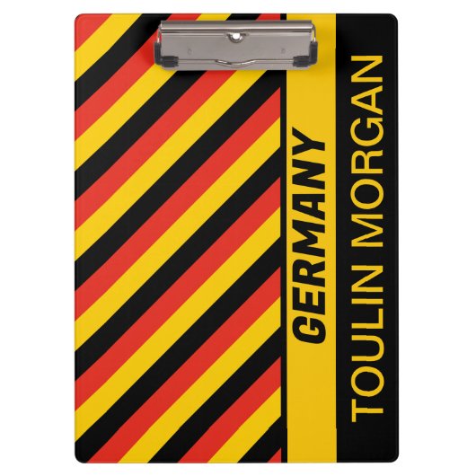 ドイツパーソナライズされた国旗 クリップボード (正面)
