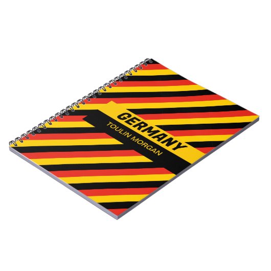 ドイツパーソナライズされた国旗 ノートブック (左側)