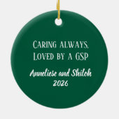 ドイツパーソナライズされた短縮型ポインタナースChri セラミックオーナメント (裏面)