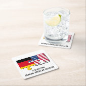 ドイツパーソナライズされた系アメリカ人 スクエアペーパーコースター (インサイチュ)