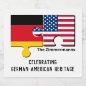 ドイツパーソナライズされた系アメリカ人 ビールラベル (シングルラベル)