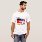 ドイツパーソナライズされた系米国国旗 Tシャツ (正面フル)