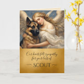 ドイツパーソナライズされた羊飼いの喪失悔やみや弔慰 カード (黄色い花)