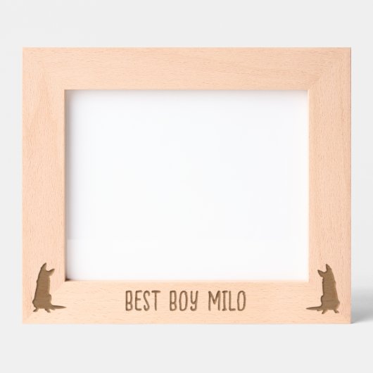 ドイツパーソナライズされた羊飼いシルエット刻印P レーザー彫刻フレーム (正面)