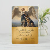 ドイツパーソナライズされた羊飼いドッグロス悔やみや弔慰 カード (スタンド正面)