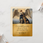 ドイツパーソナライズされた羊飼いドッグロス悔やみや弔慰 カード (正面/裏面インサイチュ)