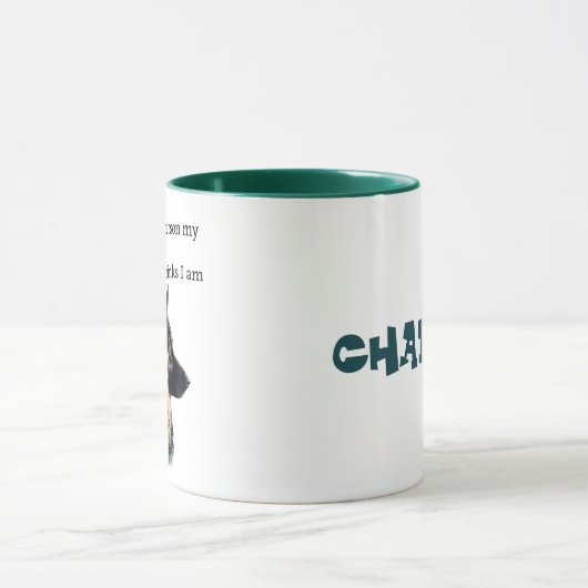 ドイツパーソナライズされた羊飼い犬と愛犬コーヒーマグ マグカップ (中央)