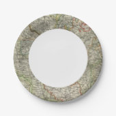 ドイツヒルドブルグハウゼンの山と川 ペーパープレート (正面)