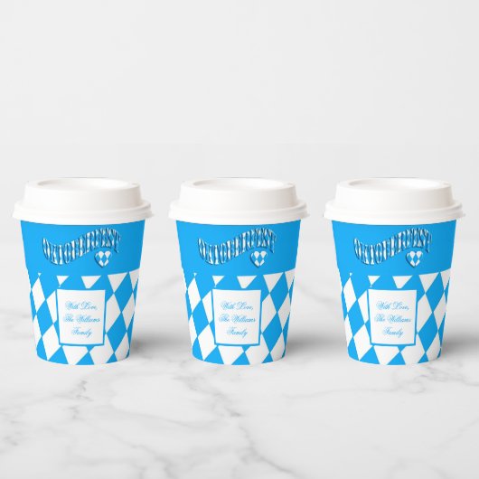 ドイツビールフェスティバル名前をカスタムするオクトーバーフェスト 紙コップ (複数)