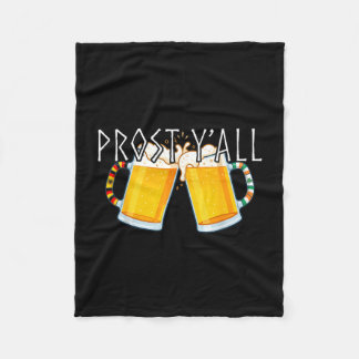 ドイツビール乾杯引用符 "Prost y'all" フリースブランケット