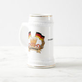 ドイツビール名前をカスタムするのマグ ビールジョッキ (正面左)
