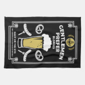 ドイツピルスナービールとソーセージ キッチンタオル (横)