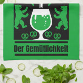 ドイツピルスナービールとソーセージ キッチンタオル (折り畳み)