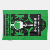 ドイツピルスナービールとソーセージ キッチンタオル (横)