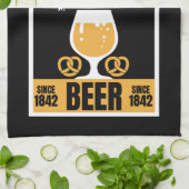 ドイツピルスナービールとソーセージ キッチンタオル (折り畳み)