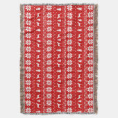 ドイツピンシャードッグシルエットクリスマス スローブランケット (正面縦)