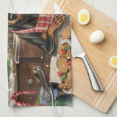 ドイツピンシャーホリデーベーキング:フェスティバルクリスマス キッチンタオル (四つ折り)