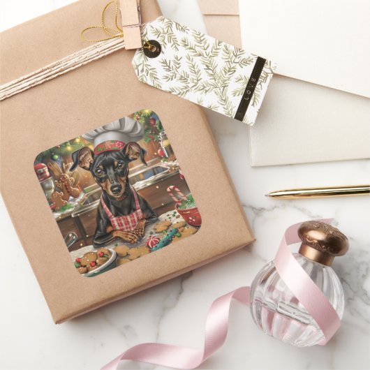 ドイツピンシャーホリデーベーキング:フェスティバルクリスマス スクエアシール (ギフト)