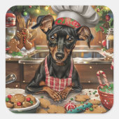 ドイツピンシャーホリデーベーキング:フェスティバルクリスマス スクエアシール (正面)