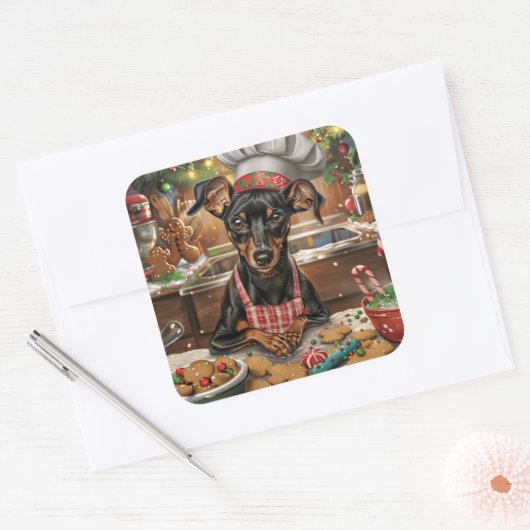 ドイツピンシャーホリデーベーキング:フェスティバルクリスマス スクエアシール (封筒)