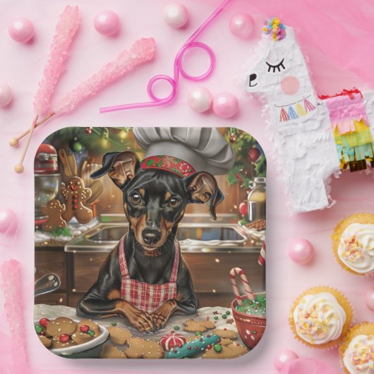 ドイツピンシャーホリデーベーキング:フェスティバルクリスマス ペーパープレート (パーティー)