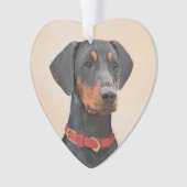 ドイツピンシャー絵画のオリジナル動物アート オーナメント (正面)