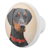 ドイツピンシャー絵画のオリジナル動物アート セラミックノブ (右)