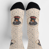 ドイツピンシャー絵画のオリジナル動物アート ソックス (上部)