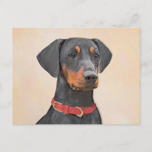 ドイツピンシャー絵画のオリジナル動物アート ポストカード