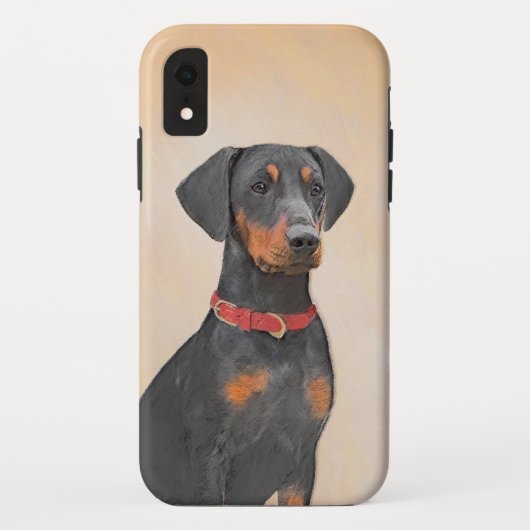 ドイツピンシャー絵画のオリジナル動物アート Case-Mate iPhoneケース (裏面)